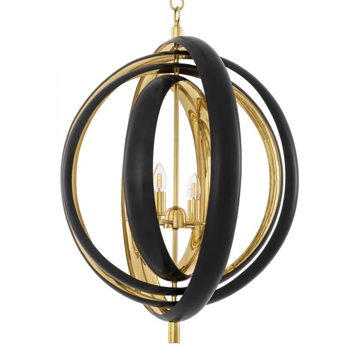 Riley Modern Chandelier - Gunmetal Brass