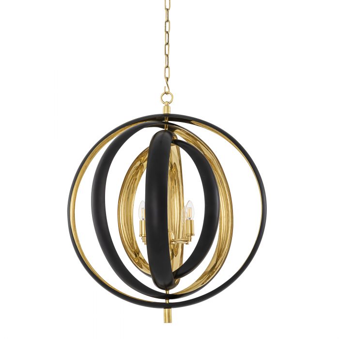 Riley Modern Chandelier - Gunmetal Brass