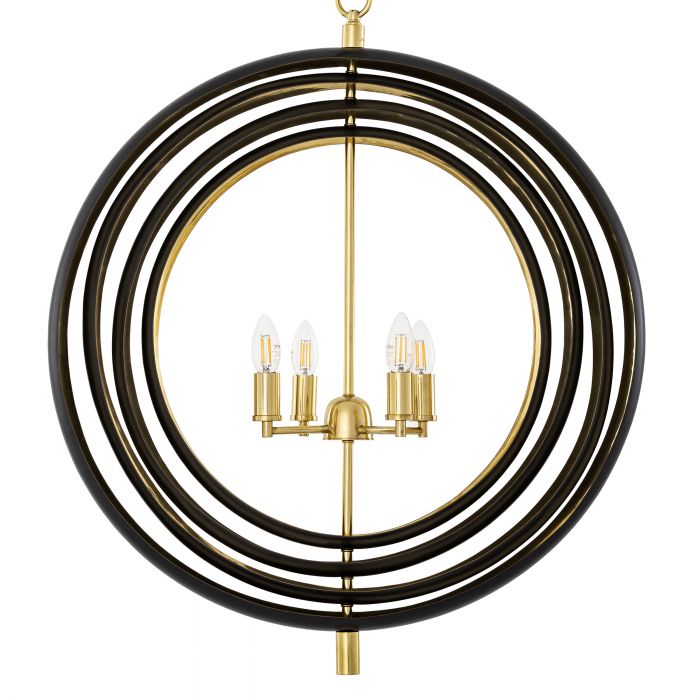 Riley Modern Chandelier - Gunmetal Brass