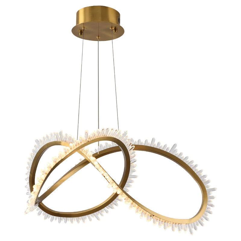 Rock Crystal Möbius Ring Chandelier - jchandelier