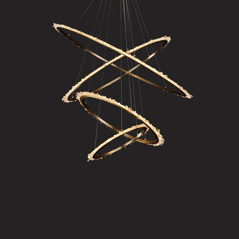 Rock Crystal Ring Chandelier - jchandelier