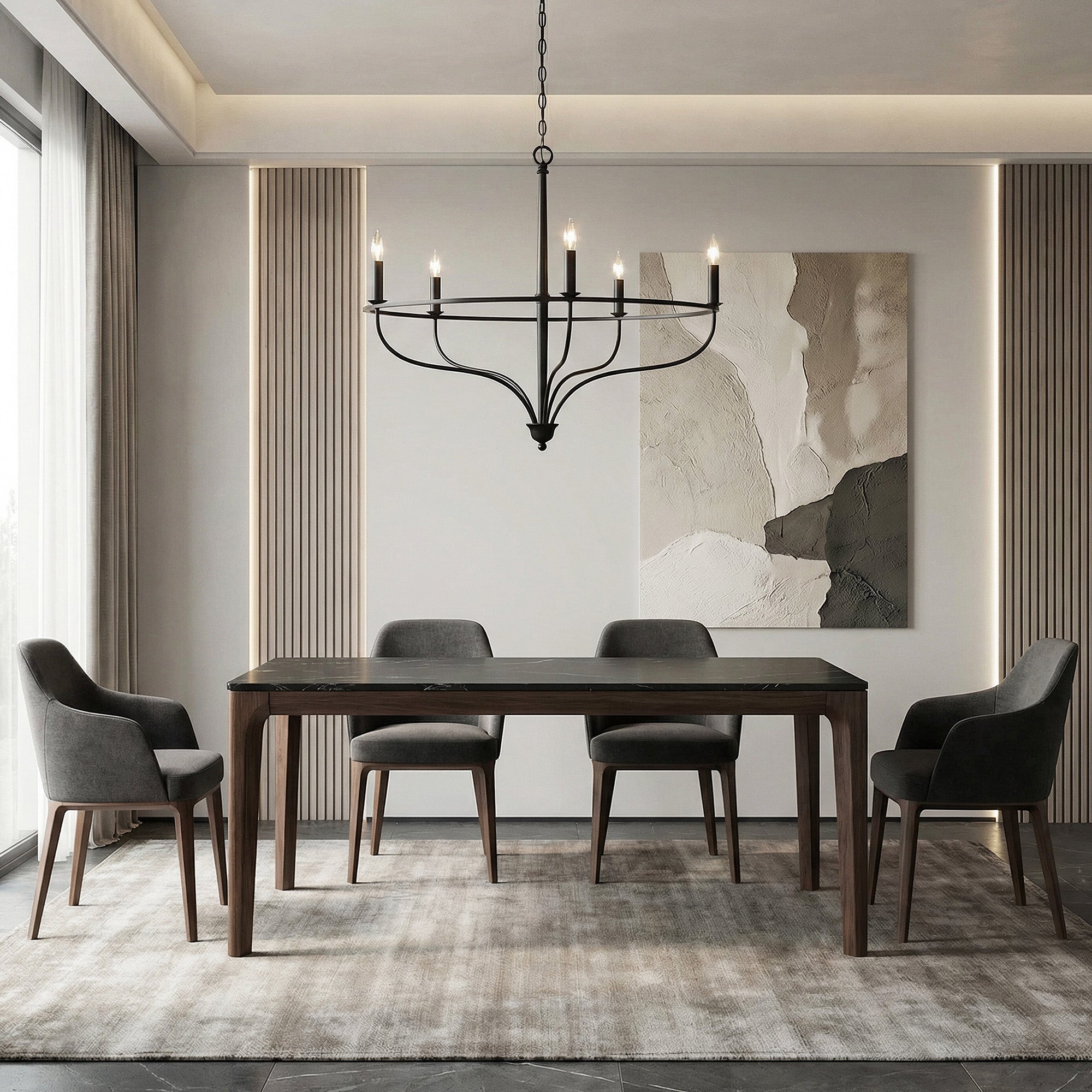 Rosalind Rattan Chandelier