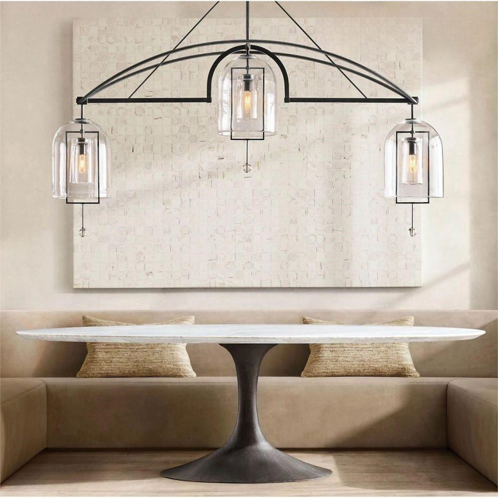 Fable Grand Linear Chandelier 61" 3 Lights