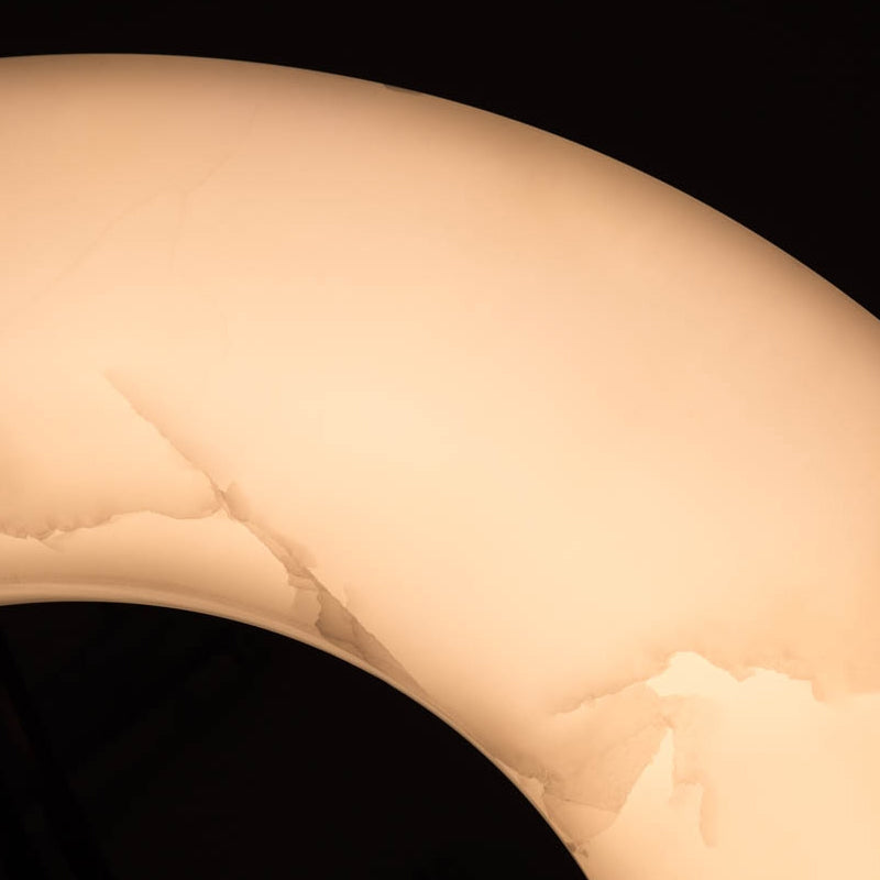 Nova Alabaster Round Plate Ceiling Chandelier