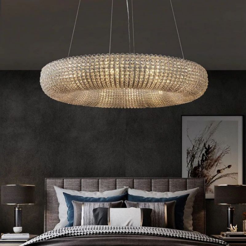 JC Halo Crystal Round Chandelier 32", 41", 60"