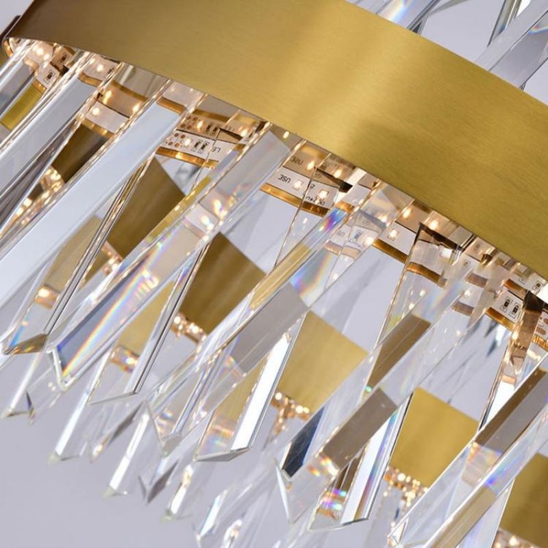 JC Wave Round Crystal Chandelier