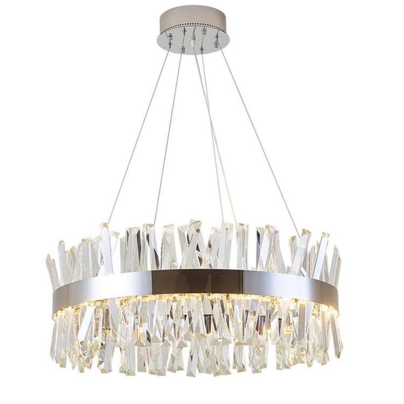 JC Wave Round Crystal Chandelier