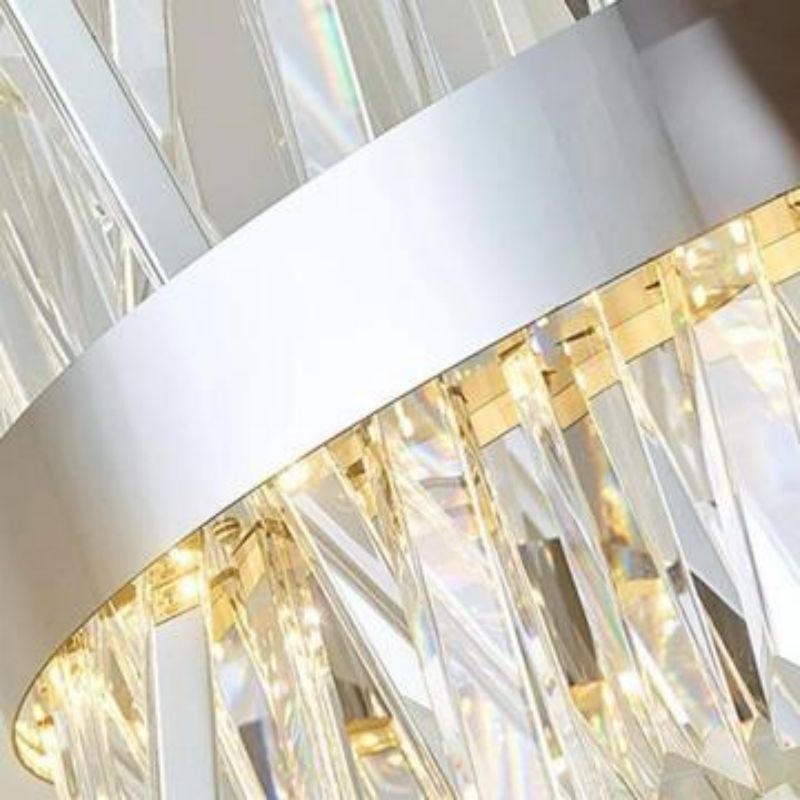JC Wave Round Crystal Chandelier