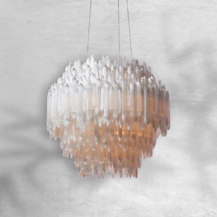 Selenine Layer Round Chandelier 32" 42"