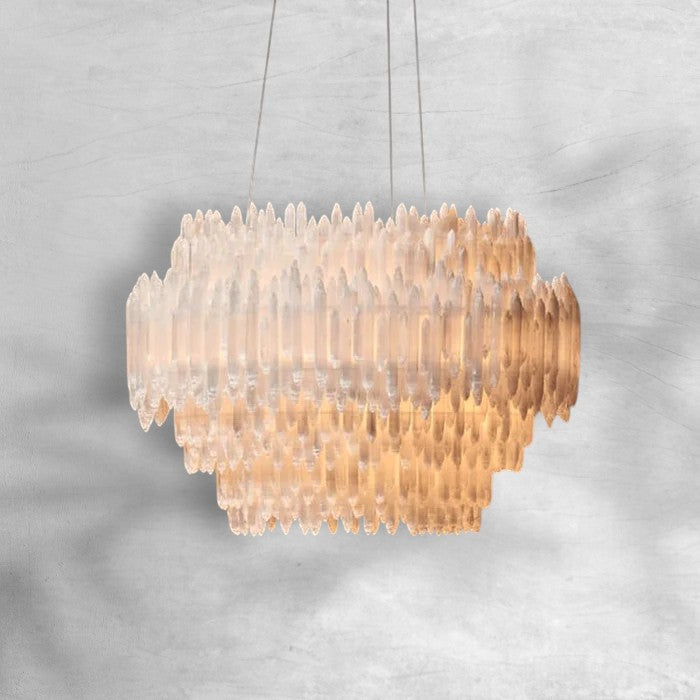 Selenine Layer Round Chandelier 32" 42"