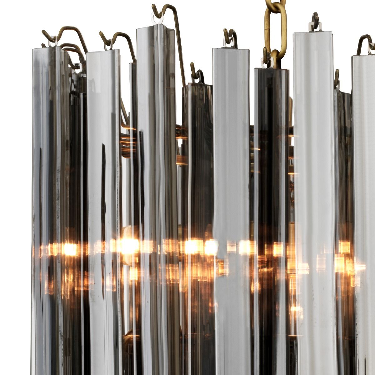Salerno Modern Chandelier - Brass/Nickel  (Ex-Display)