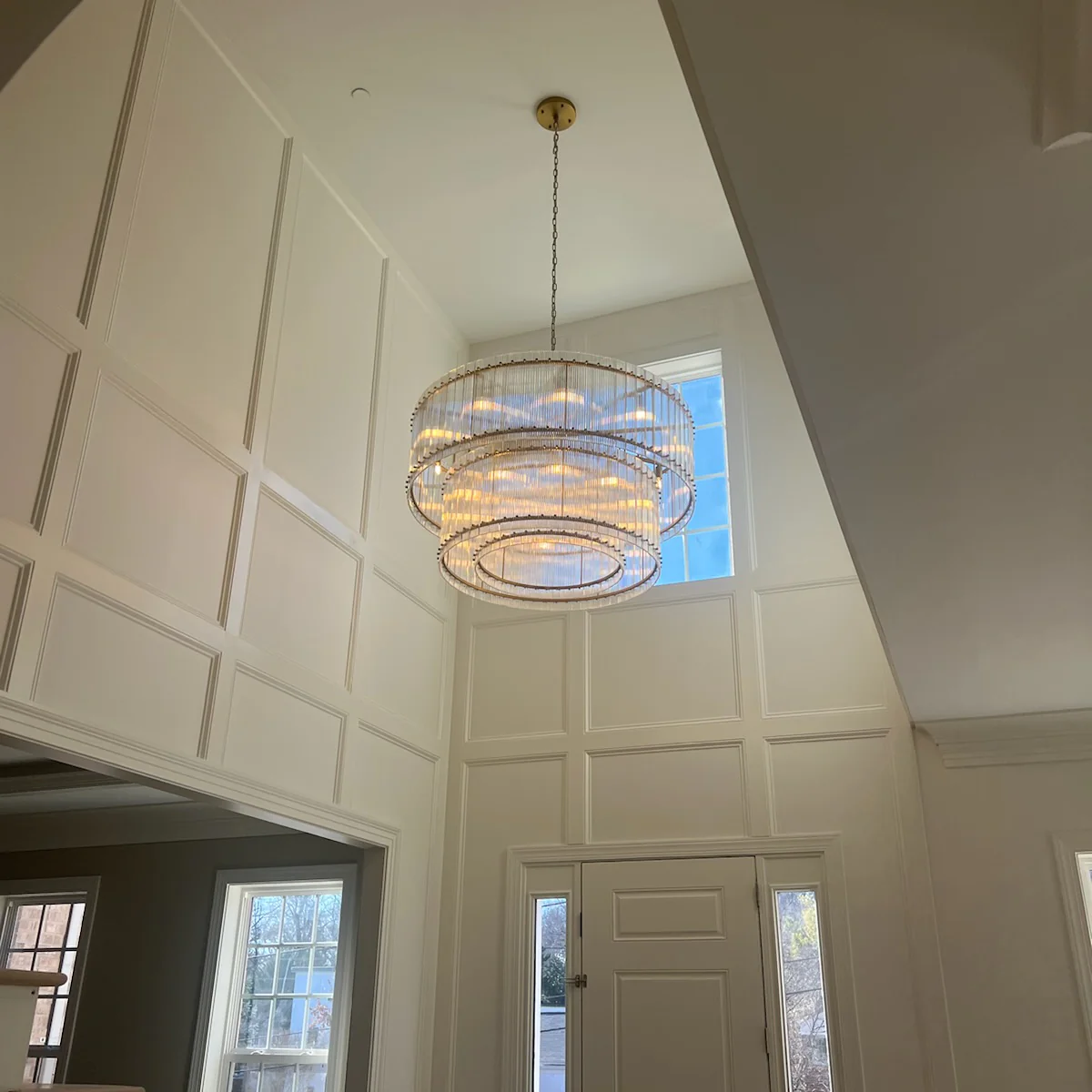 Sun Marcus 2-Tier Glass Round Chandelier 60"