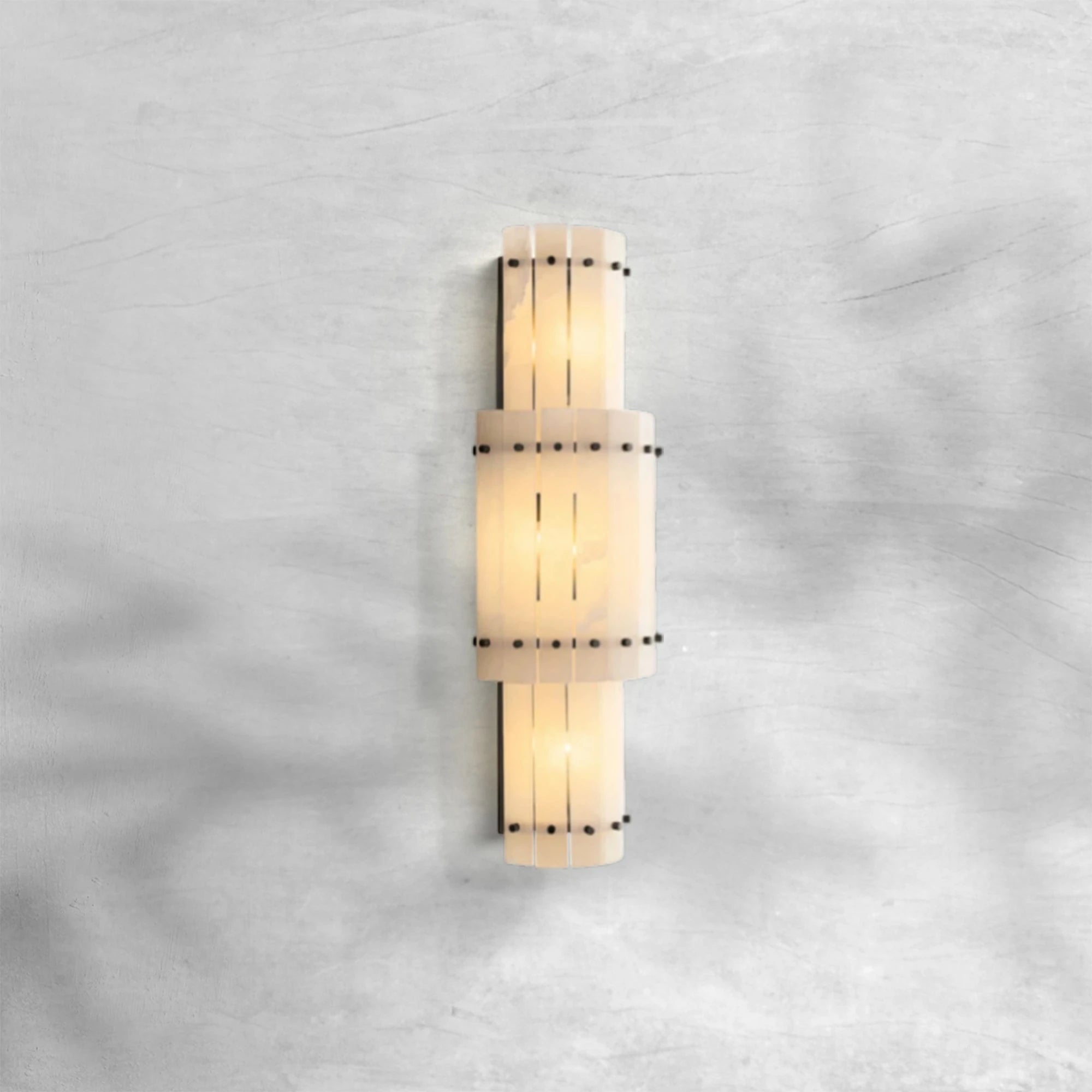 Sun Marcus Alabaster Grand Round Sconce
