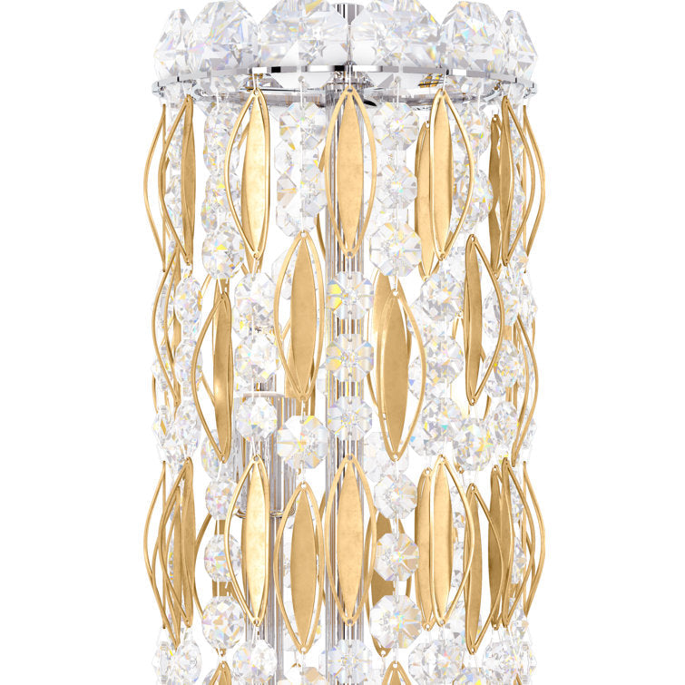Sarella 18-Light Unique Statement Drum Chandelier with Clear Heritage Crystal