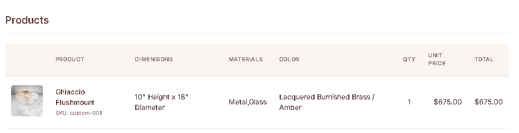 Ghiaccio Flushmount - Amber Glass