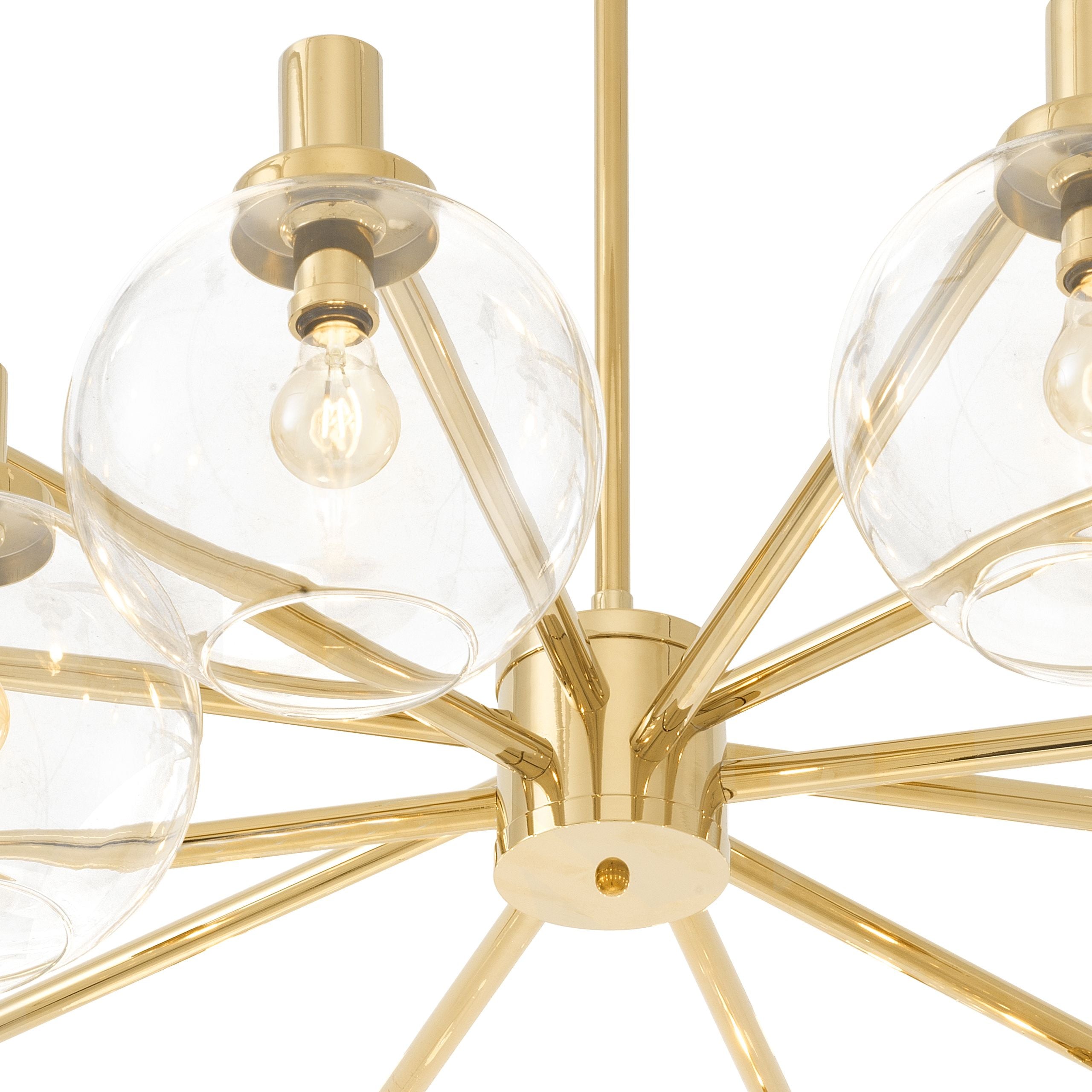 Selva Modern Glass Chandelier - Gold