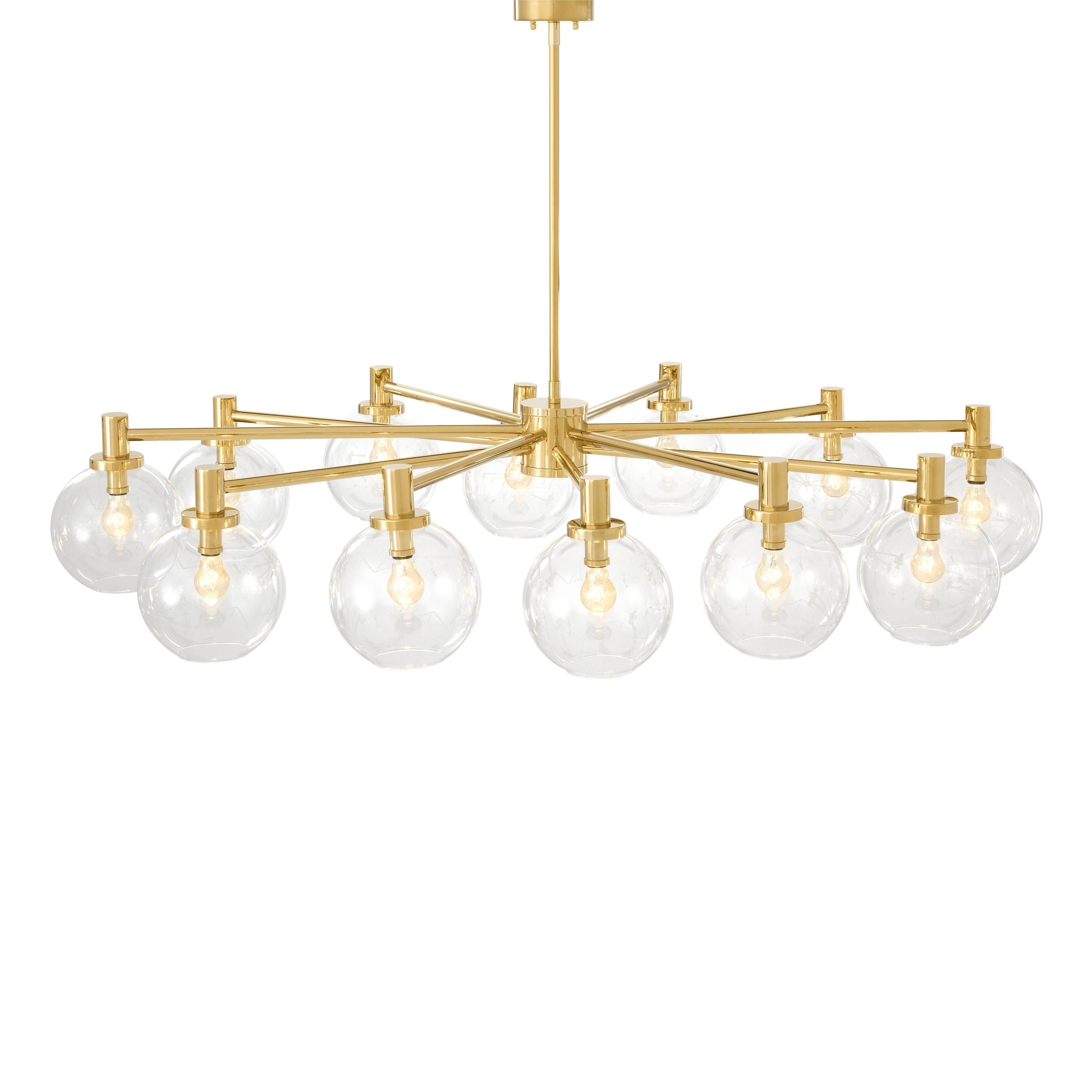 Selva Modern Glass Chandelier - Gold