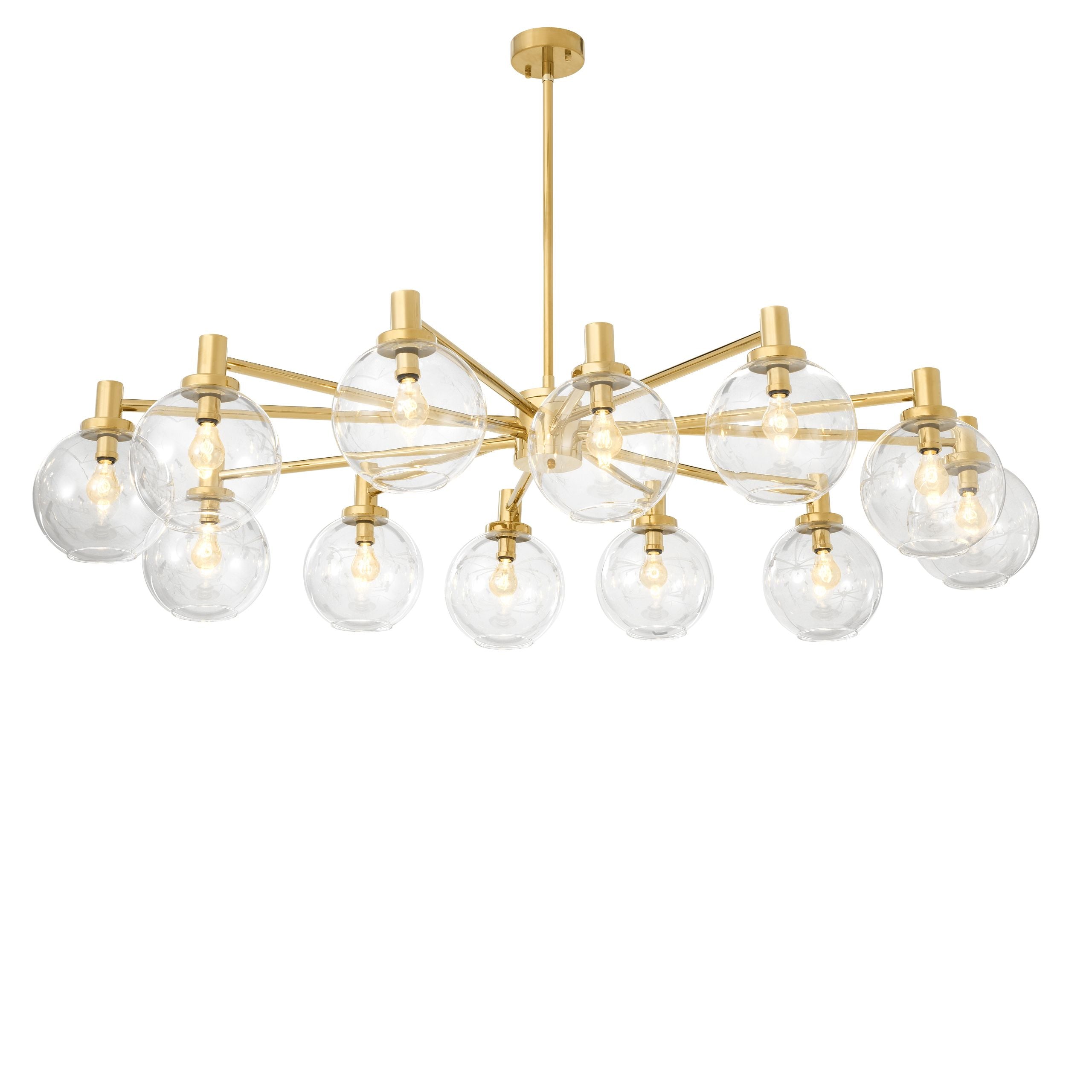 Selva Modern Glass Chandelier - Gold