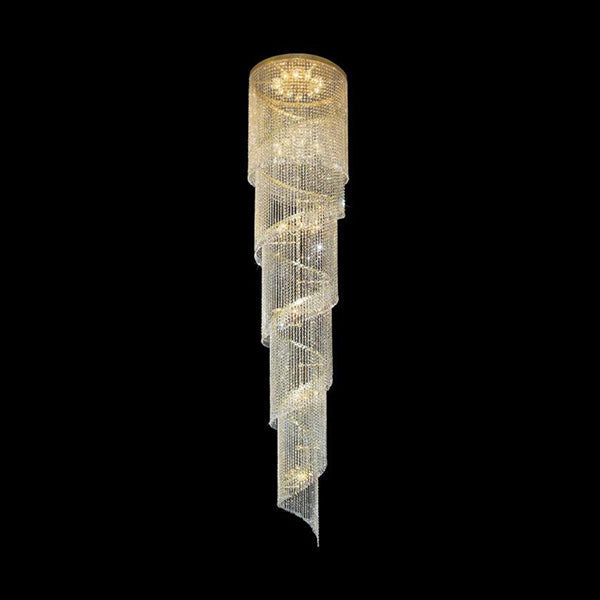 Spiral 36-Light Modern Glass Chandelier