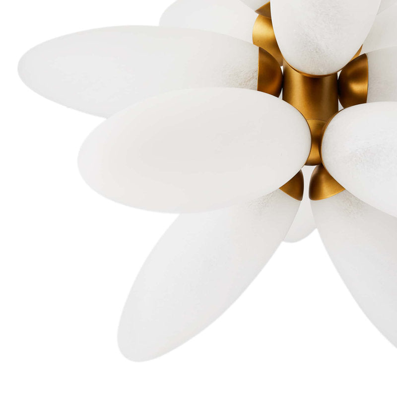 Arteriors Starling 12-Light Chandelier with Sputnik Silhouette and Frosted Glass Petals