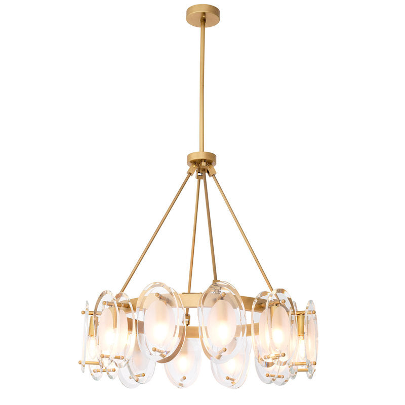 Eichholtz Sublime 12-Light Chandelier with Free-Form Beveled Glass Shades