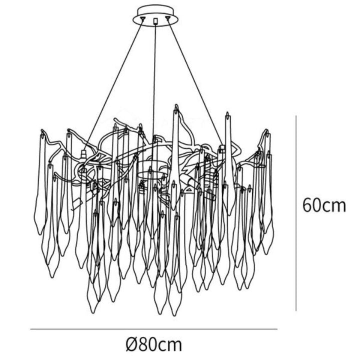 JC Teardrop Crystal Chandelier