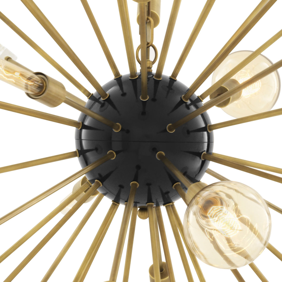 Pluto Modern Brass Chandelier S/L - Black/Brass