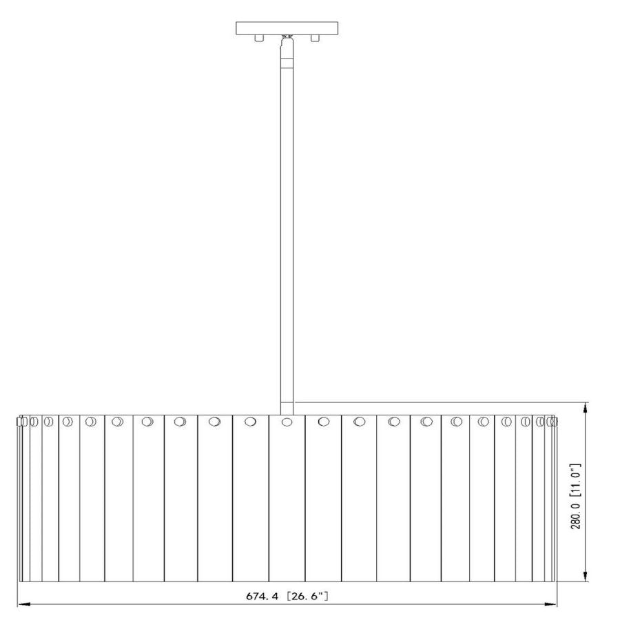 JC Z-Lite Round Glass Chandelier