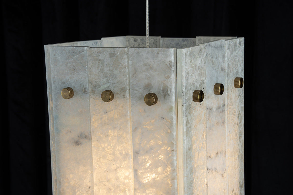 Modern Faceted Luxury stone Pendant Light