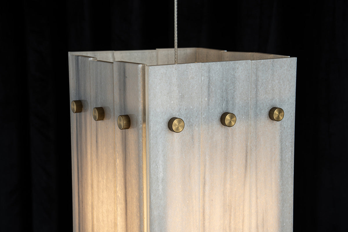 Modern Faceted Luxury stone Pendant Light