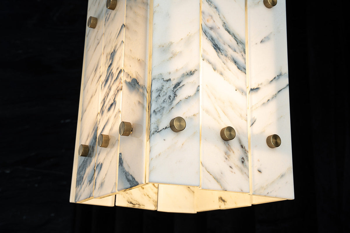 Modern Faceted Luxury stone Pendant Light