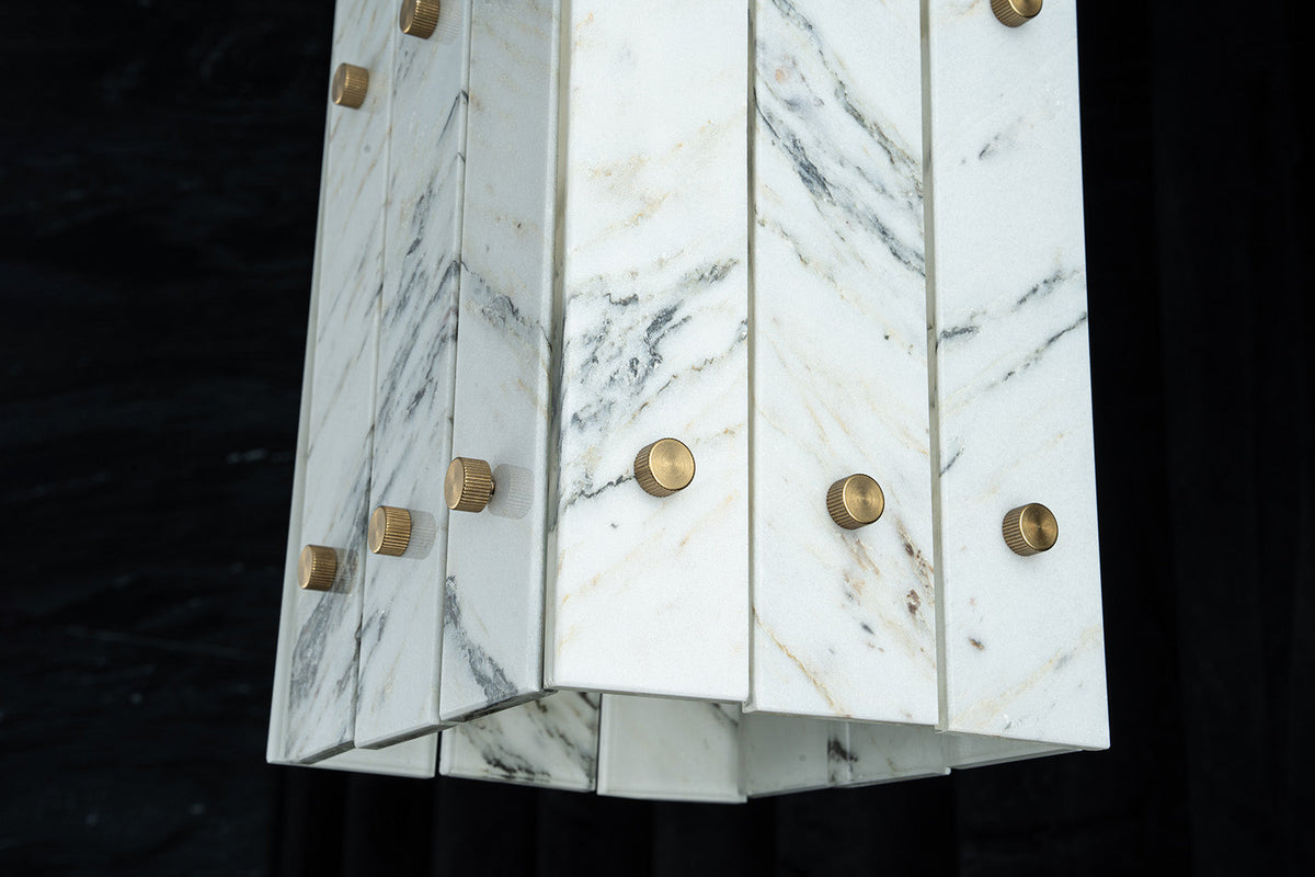 Modern Faceted Luxury stone Pendant Light