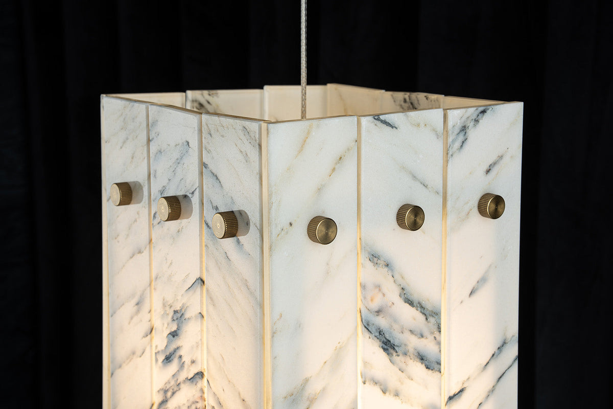Modern Faceted Luxury stone Pendant Light