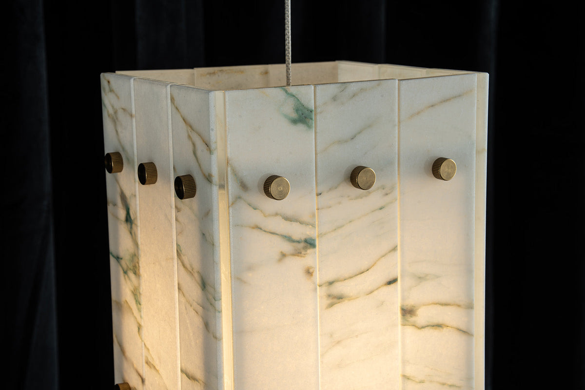 Modern Faceted Luxury stone Pendant Light