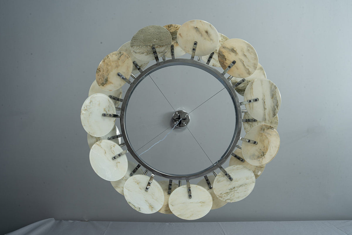 Modern Sculptural Luxury stone Petal Chandelier