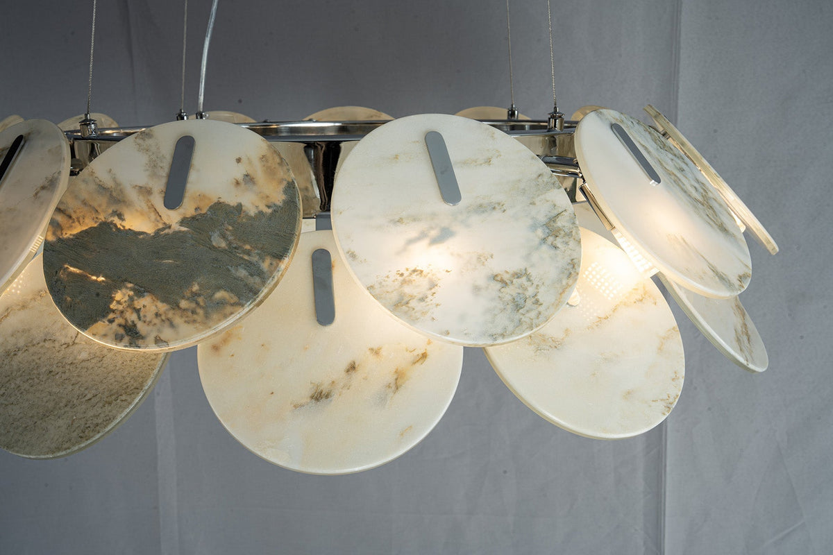 Modern Sculptural Luxury stone Petal Chandelier