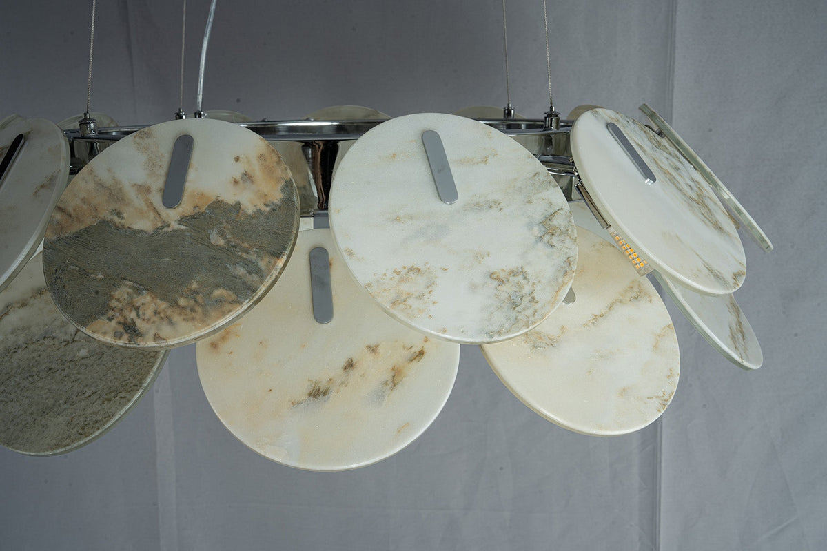 Modern Sculptural Luxury stone Petal Chandelier