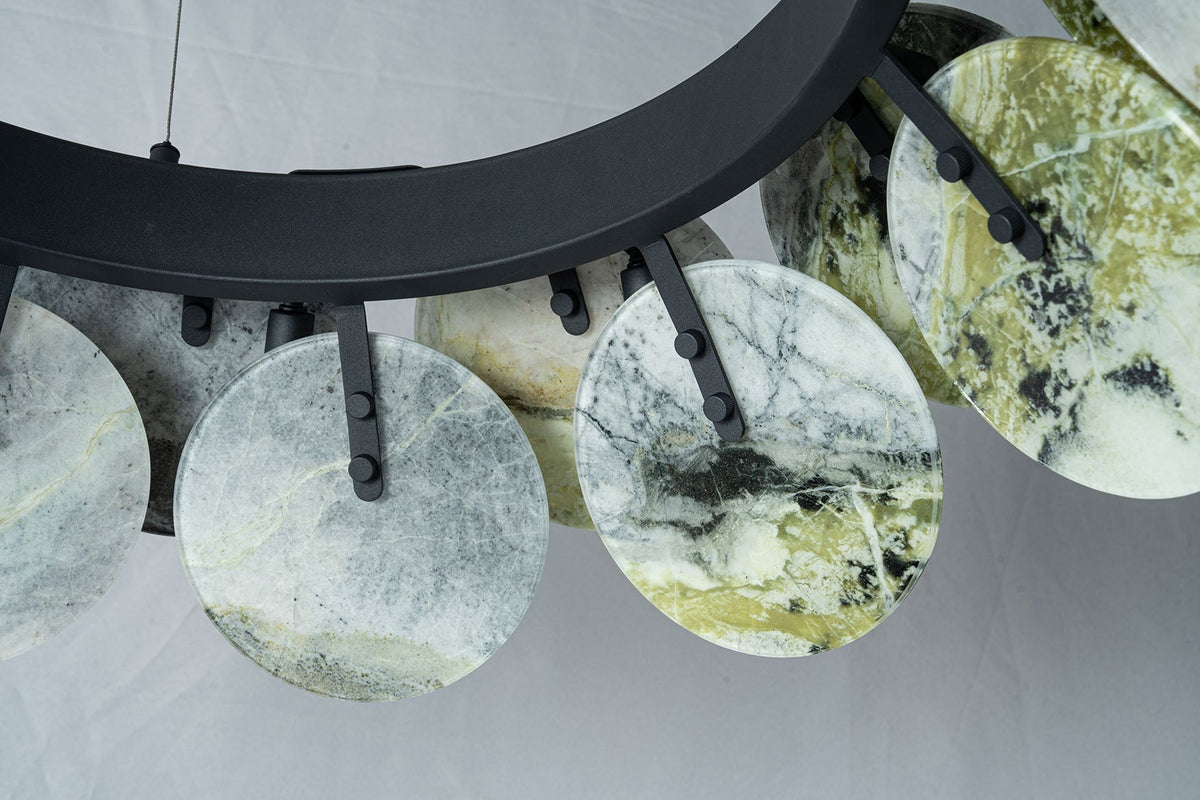 Modern Sculptural Luxury stone Petal Chandelier