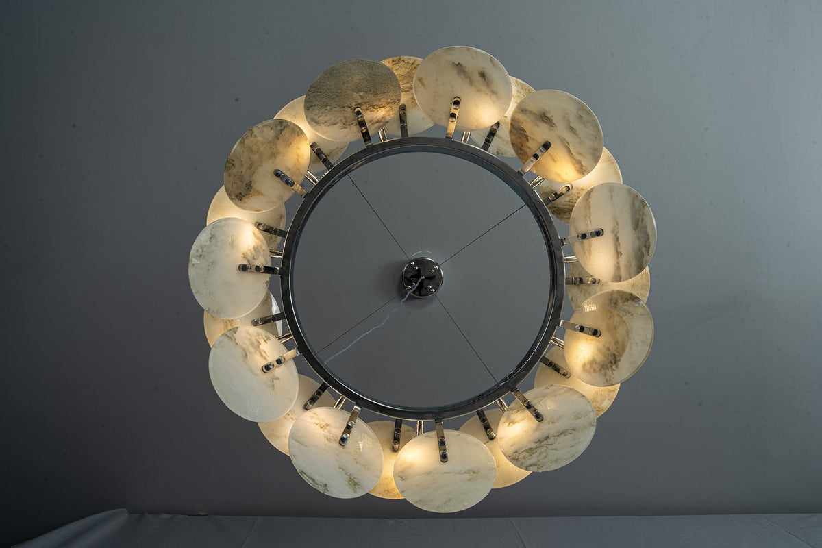 Modern Sculptural Luxury stone Petal Chandelier