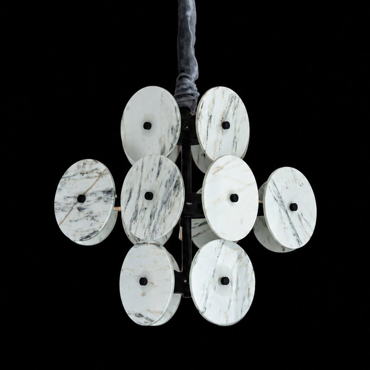 Modern Sculptural Luxury stone Cluster Chandelier