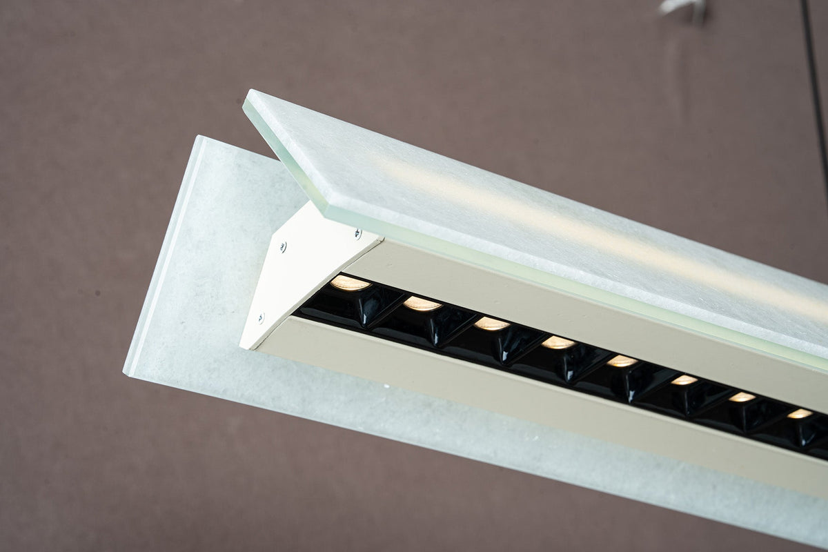 Modern Slim Luxury stone Linear LED Pendant Light