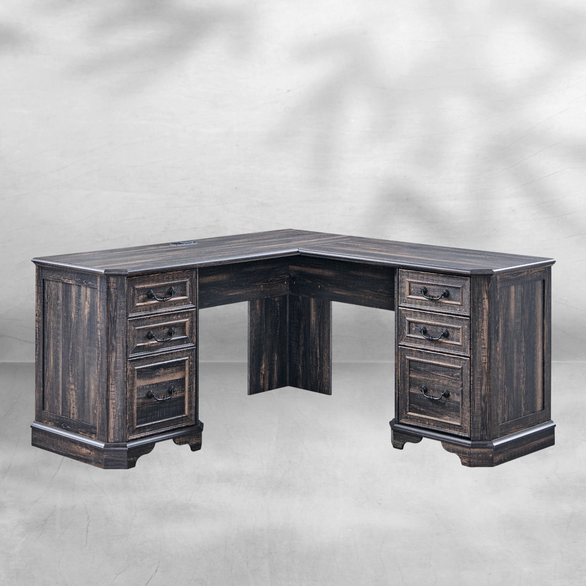 59" Home Office Desk Hutch with Ample Storage