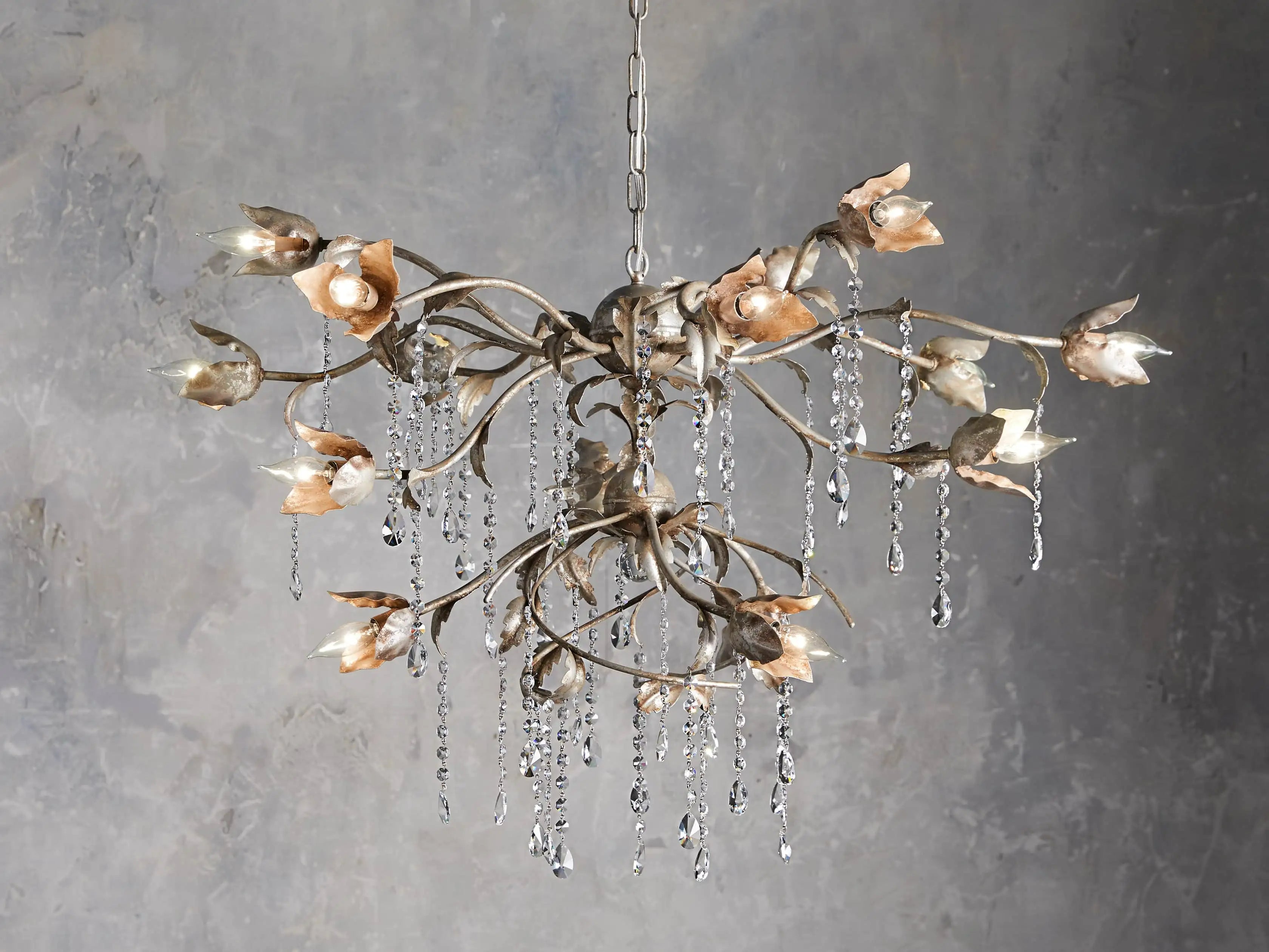 Gothic Viticcio Round Chandelier - Silver