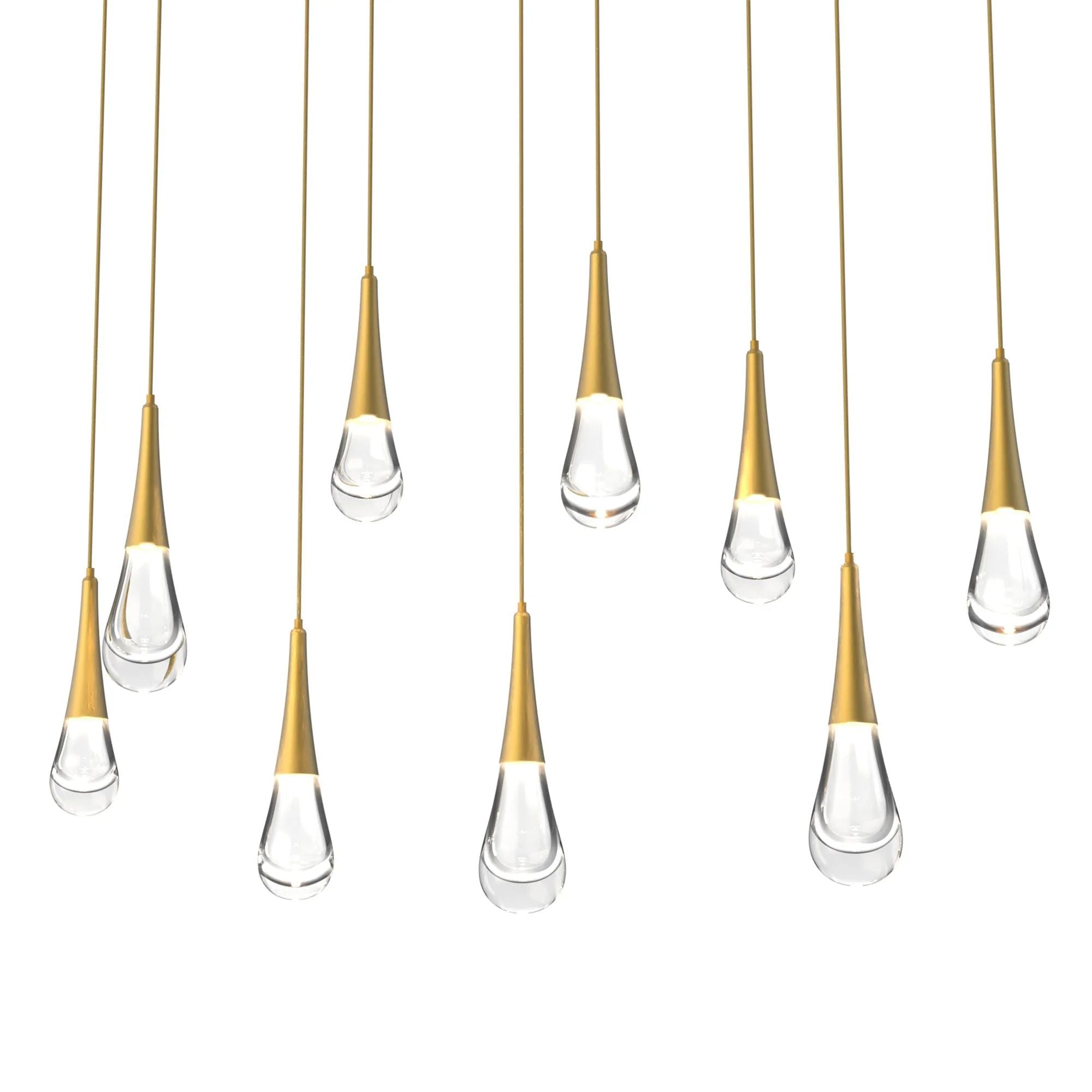 JC Water Drop Rectangle  LED Chandelier