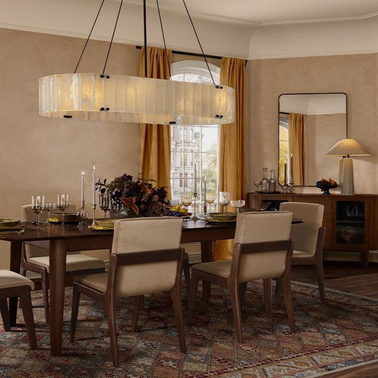 Womter Oval Crystal Chandelier 60"