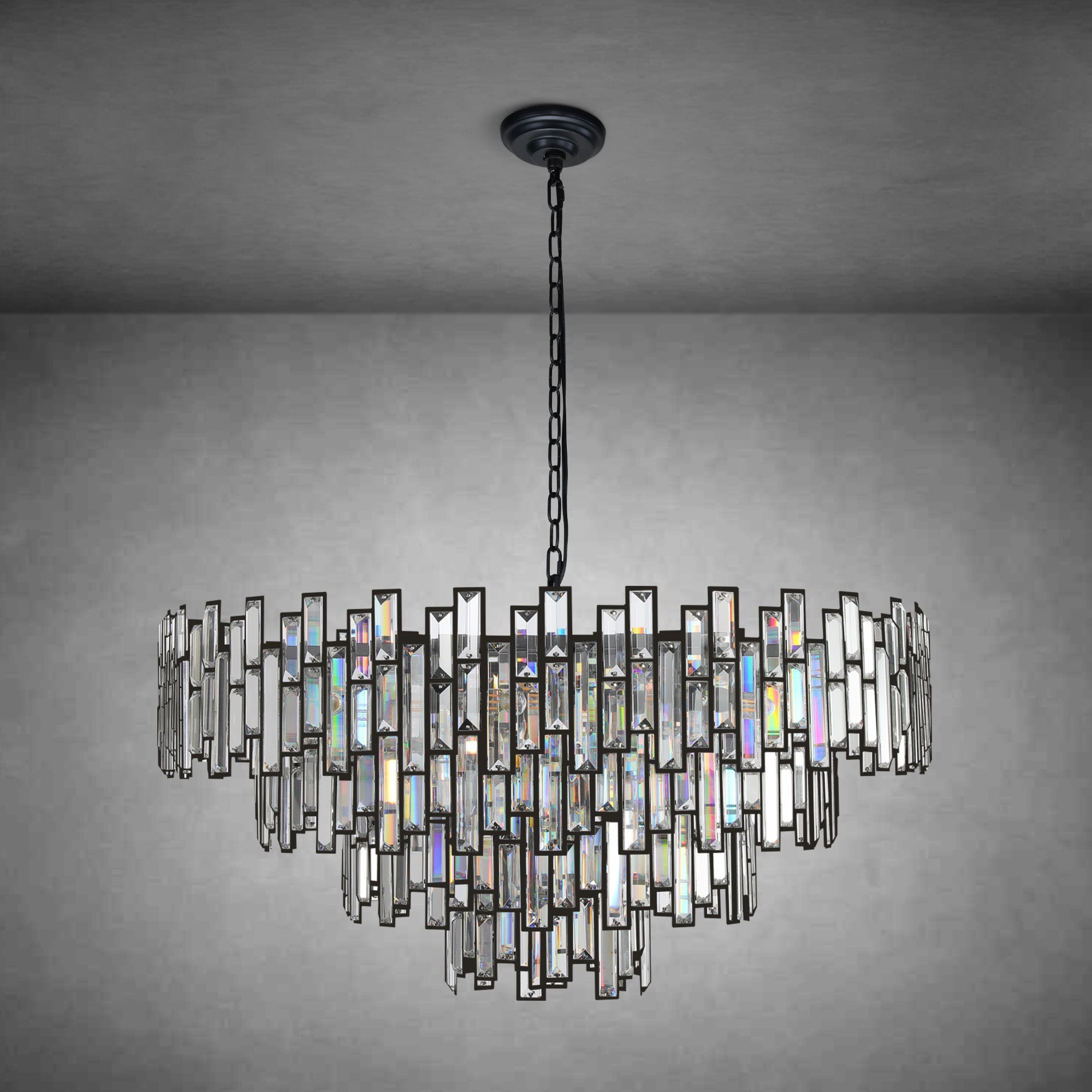Modern Round K9 Crystal Chandelier