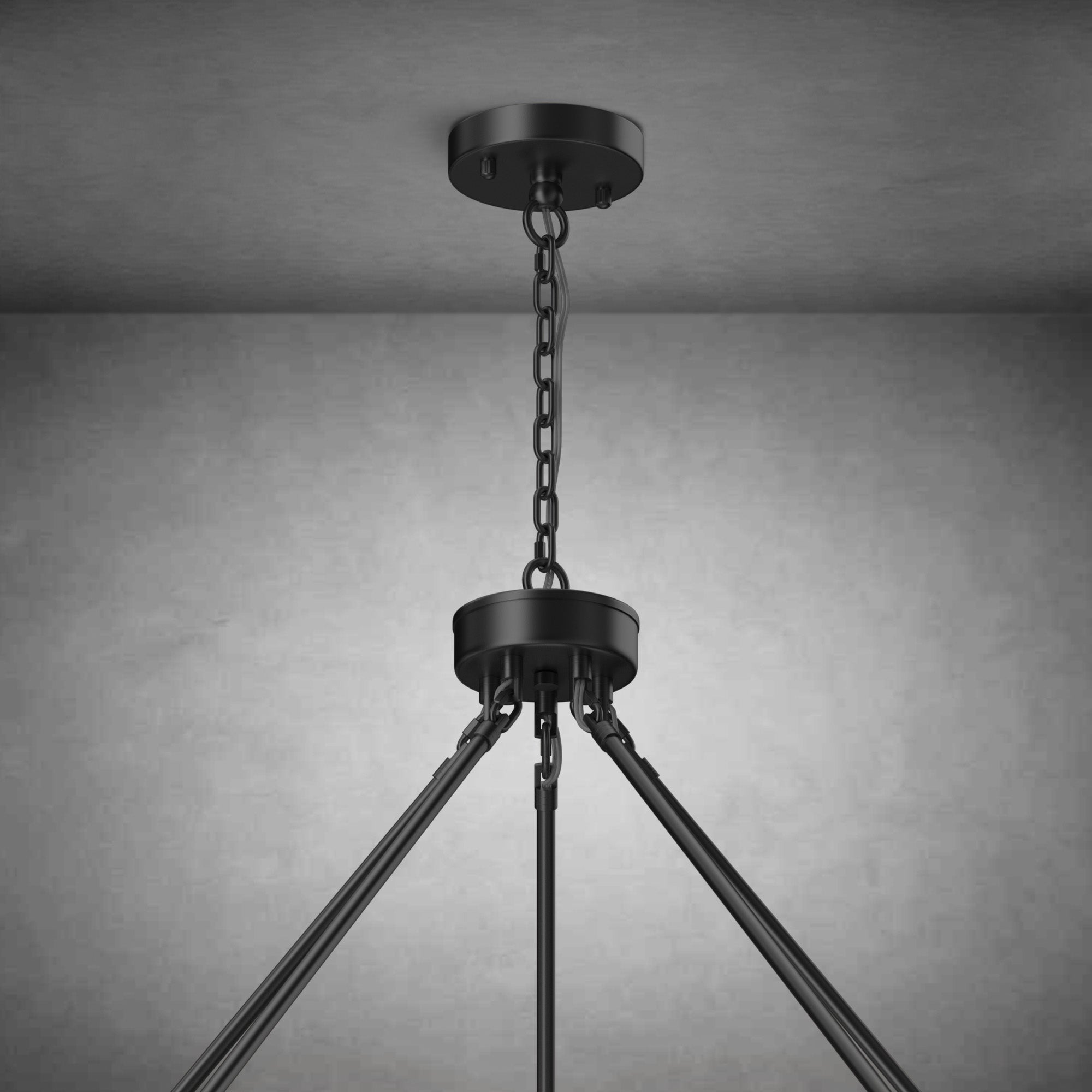 Two-Tier Wagon Wheel Chandelier with Glass Shades