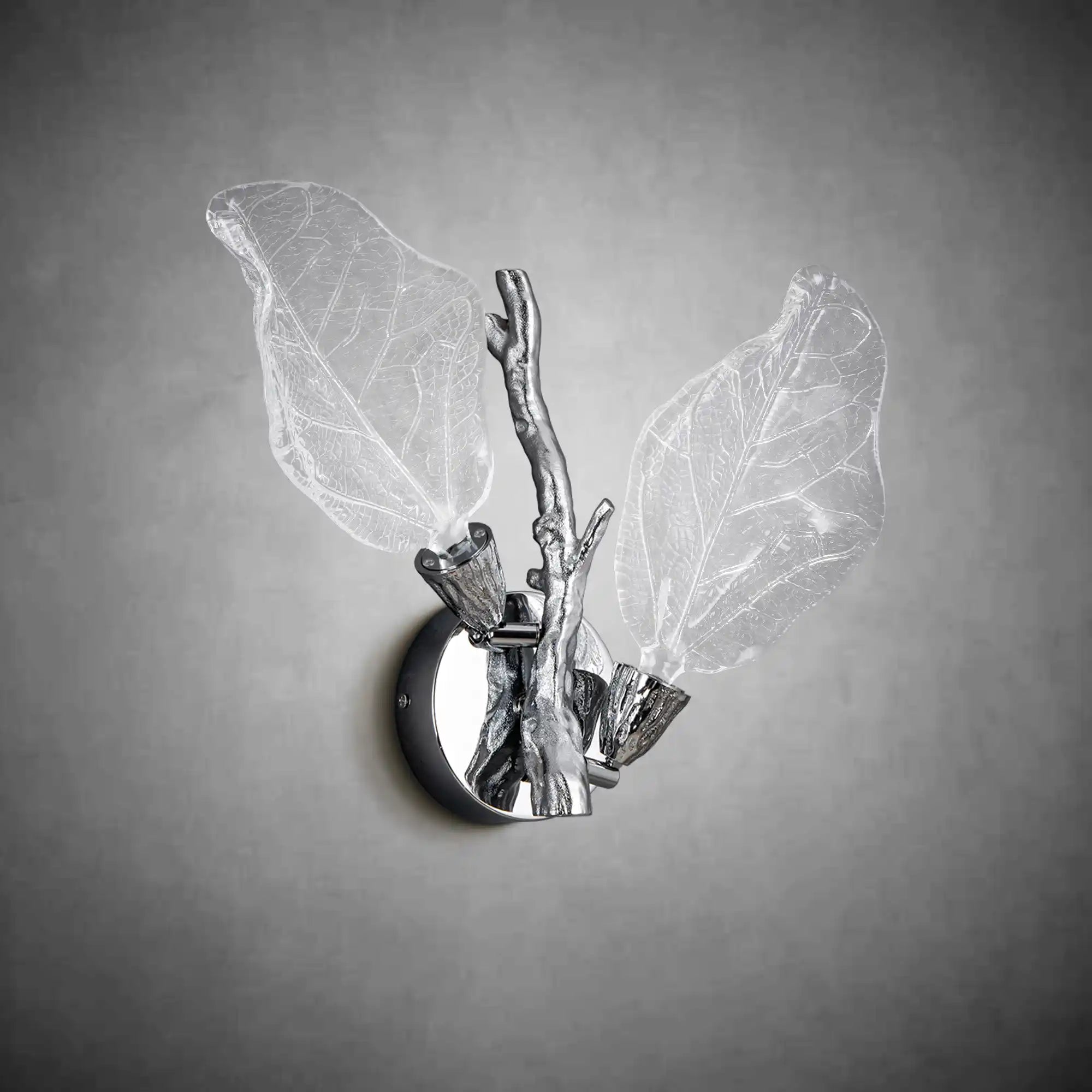 Silver Leaf Dimmable LED Wall Sconce – Modern Home Lighting