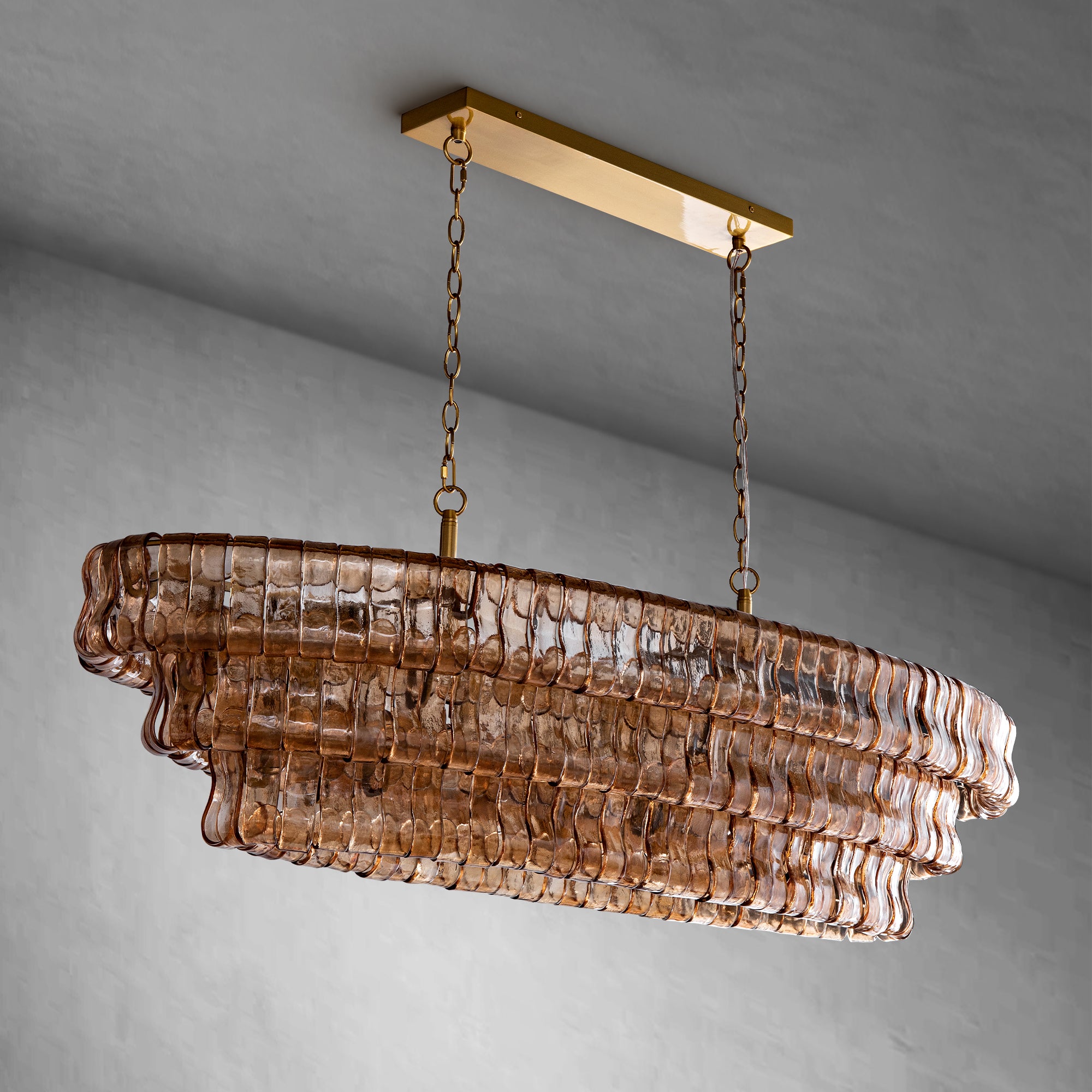 Ghiaccio Oval Chandelier 54"W/65"W