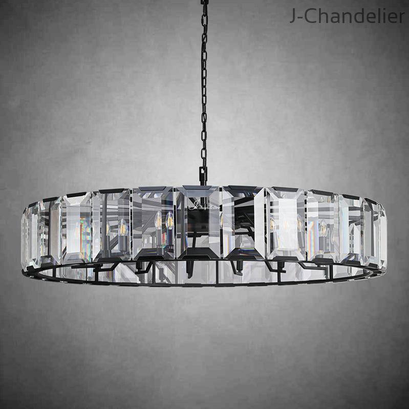 Harlew Crystal Round Chandelier 43"